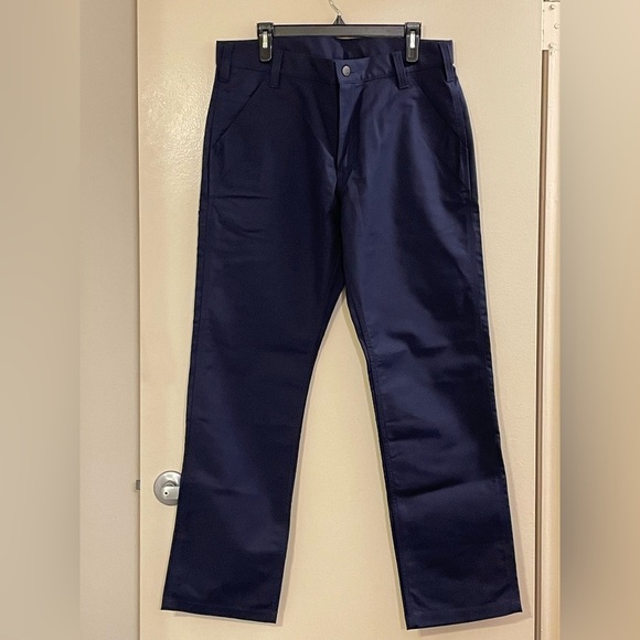 CARHARTT NWOT Relaxed Fit Rugged Flex Utility Work Pant in Navy - Picture 2 of 5